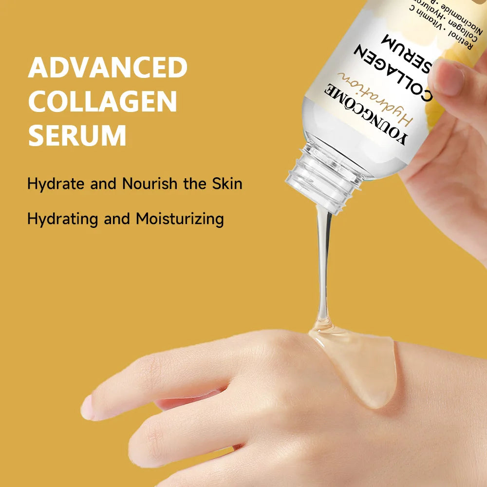 Collagen Face Serum Skincare Facial Essence Liquid Moisturizing Soothing Nourishing Face Serum Pore Shrink Skin Care Korea 2025